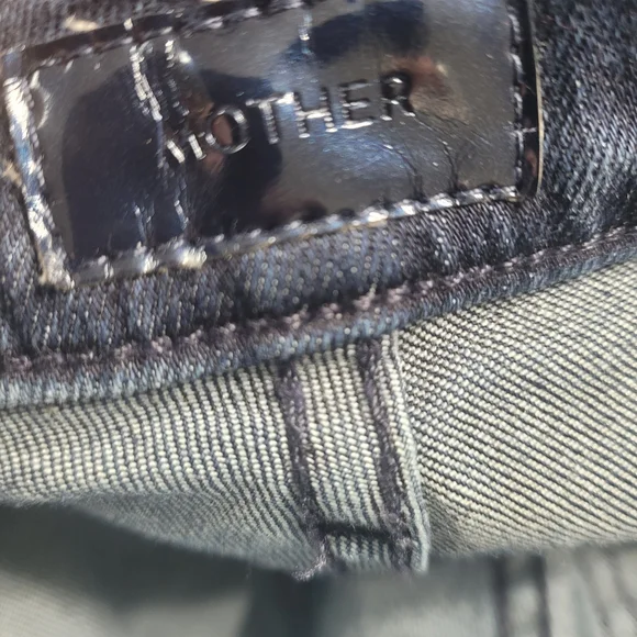 MOTHER Ankle Cropped Blue Jeans Size 30 The Dropout Montanaa Sky Denim Casual - Picture 8 of 9